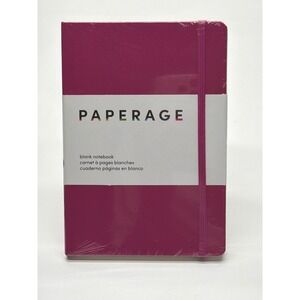 Paperage Blank Notebook Magenta Hardcover 160 Pages 100gsm 5.6x8 Journal NEW